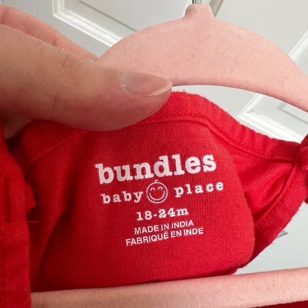 Children’s Place Red Spaghetti Strap Button Romper